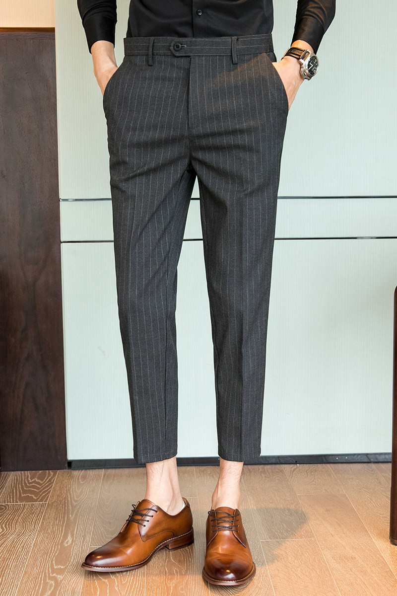 春夏款条纹西裤修身9分裤男裤潮K699-P60(98),男装西裤,电商A159