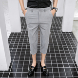 春夏韩版修身7分裤浅灰K115-P48(78)，男装休闲裤，电商A159