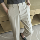 春夏小直筒西裤9分裤男青年简约休闲ZK538-P60杏色（98），男装西裤，电商A159