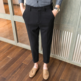 K703-P60冬款毛呢绣花9分裤磨毛休闲裤男（98），男装休闲裤，电商A159