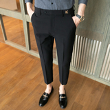 春夏韩版修身西裤9分裤男休闲裤青年潮K770-P65卡其（98），男装西裤，电商A159