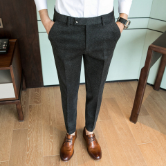 Winter style Korean frosted trousers slim casual pants