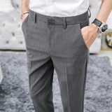 春夏韩版修身7分裤浅灰K115-P48(78)，男装休闲裤，电商A159