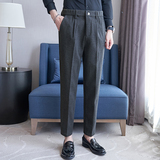 松紧腰冬款毛呢休闲西裤宽松磨毛卡其K8082-P65北辰风(98），男装西裤，电商A159