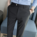 春夏小直筒西裤9分裤男青年简约休闲ZK535-P65黑色（98），男装西裤，电商A159