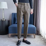 松紧腰冬款毛呢休闲西裤宽松磨毛卡其K8082-P65北辰风(98），男装西裤，电商A159