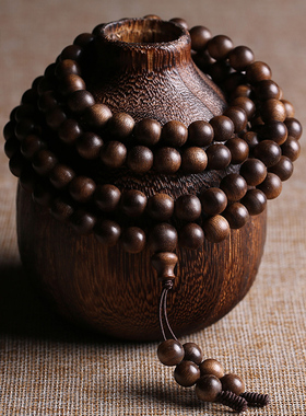 沉香天然柬埔寨佛珠手链