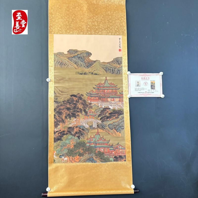 仿古画名人字画客厅装饰画挂画卷轴画带证书字画仇英仙阁逸景,家居饰品,国画,淘宝优惠券,粉丝福利购,淘宝优惠卷