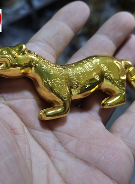 古玩红色民俗收藏铜鎏金虎符调兵虎符客厅装饰摆件