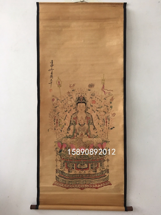 仿古画名人卷轴画中堂客厅装饰画