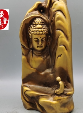 黄铜童子拜佛诚心拜佛