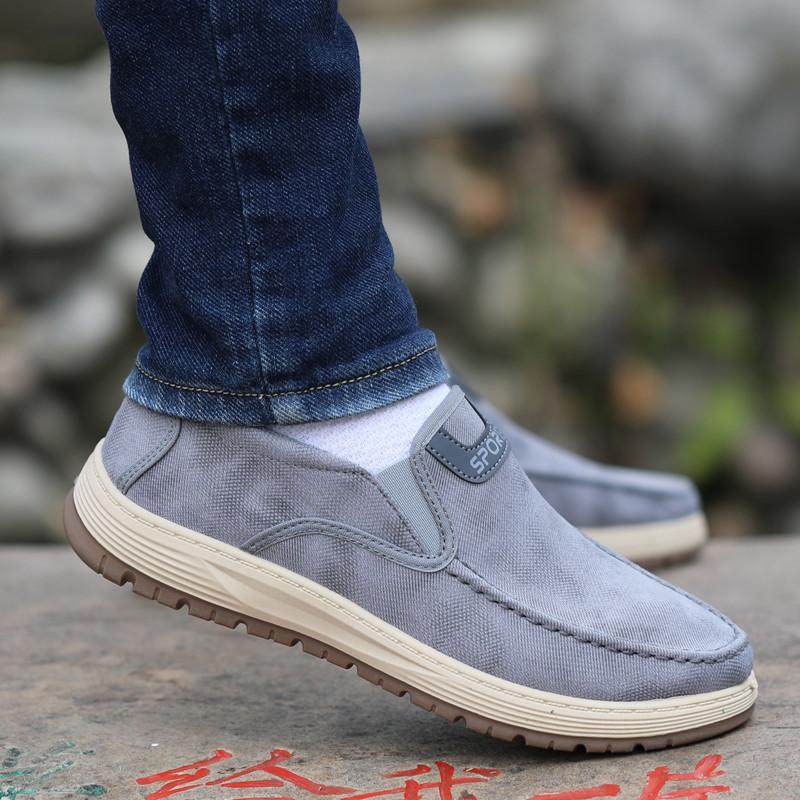 老北京布鞋男2025春季新款透气帆布鞋防臭休闲板鞋防滑软底一脚蹬,流行男鞋,布鞋,淘宝优惠券,粉丝福利购,淘宝优惠卷