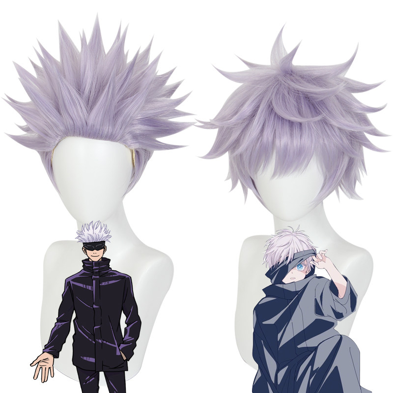 嗨coser咒术回战 五条悟 冲天 普通短发版cosplay动漫假发