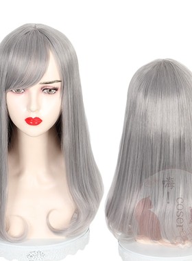 lolita假发软妹日常日系森女风cos假发原宿烟灰色梨花头短发287A