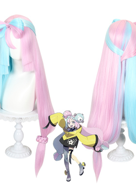 宝可梦朱紫 奇树 cos假发 拼色 蝴蝶结造型大发量 虚拟主播vtuber