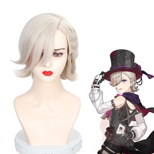 嗨coser 原神 枫丹 林尼 cos假发 仿真头皮顶 挑染色侧麻花辫555R