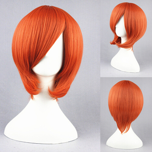 嗨coser 音无结弦 神乐 娜美 橘红色 万用短发 cos假发002C
