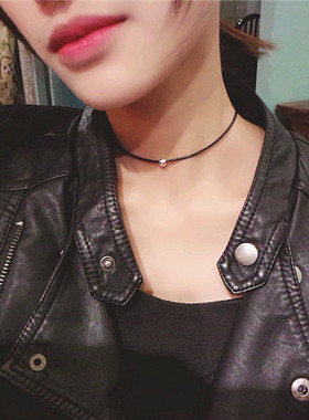 欧美复古黑色颈链项圈女
