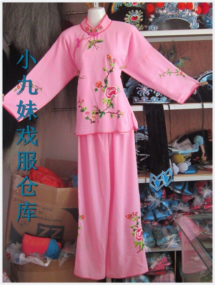 2013戏服新款 古装越剧丫环衣丫头绣花衣 黄梅戏影视戏剧服装