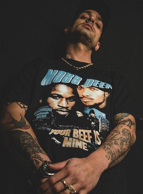 Mobb Deep短袖Havoc Prodigy帮派说唱 G-Unit Records Shook Ones