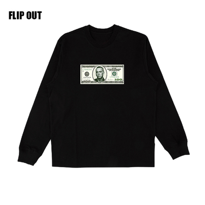 eminem阿姆百元美金街头长袖t恤