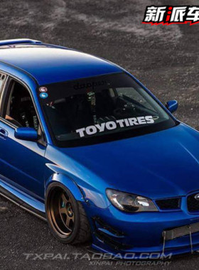 适用于TOYOTIRES前挡贴贴纸日式JDM车贴高性能改装品牌轮胎低趴贴