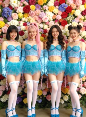 蓝粉芭比可爱公主系列轰趴巡场GOGO舞台演出服歌手舞蹈