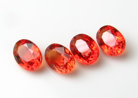 天然 斯里兰卡帕德玛刚玉 帕帕拉恰蓝宝石 红色蓝宝石 橙色蓝宝石