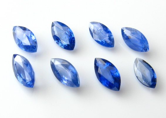 天然2.63克拉8颗 斯里兰卡矢车菊蓝宝石 裸石 配石 颗颗精选