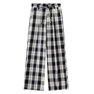 2025秋冬男士美式格子直筒宽松运动可收脚休闲长裤1311K612P65,男装休闲裤,星座1311（原A202）