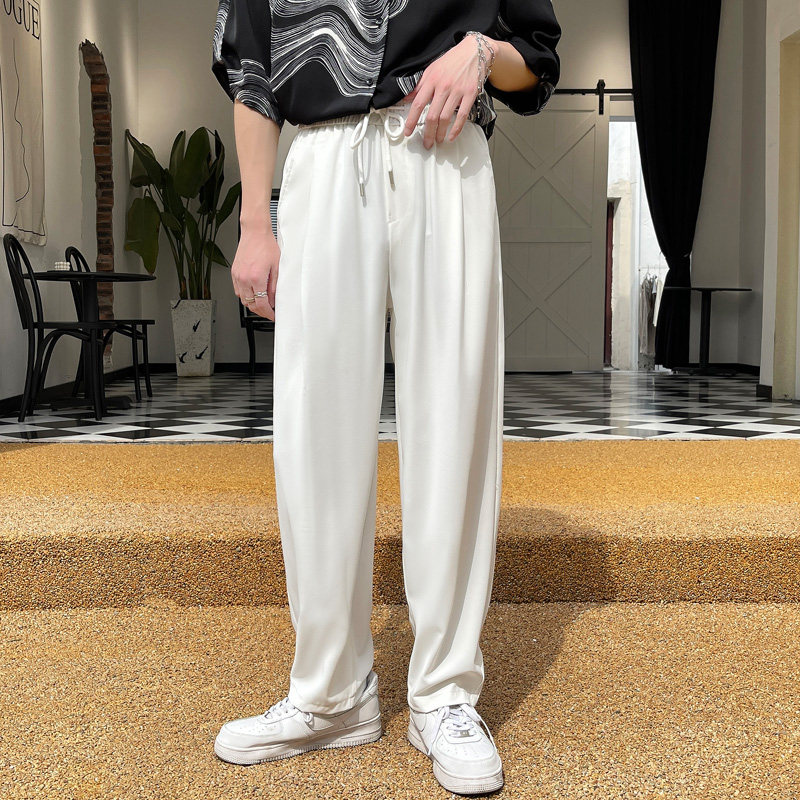 夏季新款冰丝宽松休闲裤简约ins潮男士长裤A202K1069P60控88，男装休闲裤，星座1311（原A202）