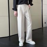 2025春夏新款男士拖地直筒休闲裤轻熟INS高级感西裤潮A202K127P65，男装休闲裤，星座1311（原A202）