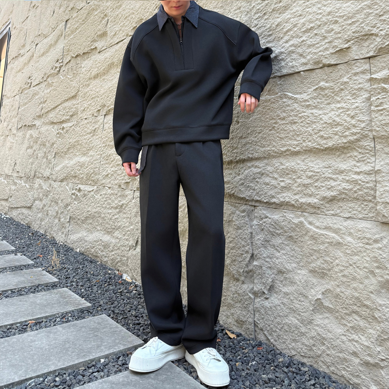 2025冬男重磅美式高街运动撞色套头宽松卫衣套装潮1311TZ1018P155，男装休闲套装，星座1311（原A202）