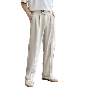 2025夏季新款男士休闲裤英伦痞帅韩版小直筒修身西裤A202K395P65图片