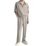 2025夏季新款高级感冰丝轻熟痞帅男短袖长裤套装A202TZ1558P125，男装T恤，星座1311（原A202）