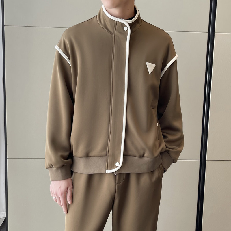 2025春夏轻熟宽松拼接撞色夹克休闲外套卫衣开衫A202WY1002P115,男装夹克,星座1311（原A202）
