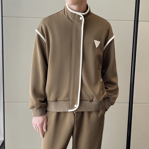 2025春夏轻熟宽松拼接撞色夹克休闲外套卫衣开衫A202WY1002P115图片