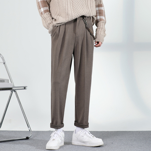 2025轻熟风男毛呢休闲裤修身小脚裤抖音直播长裤A202K2048P60，男装休闲裤，星座1311（原A202）