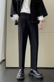 2025春夏高级韩版修身男士休闲西裤垂坠感西装裤A202K2019P65，男装西服套装，星座1311（原A202）
