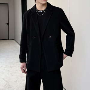 2025秋冬男士宽松毛呢加厚休闲老钱风西装外套潮1311XZ6116P135图片