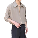 2025春夏新款男轻熟调节长短袖设计衬衫免烫垂坠衬衣A202CS618P65，男装T恤，星座1311（原A202）