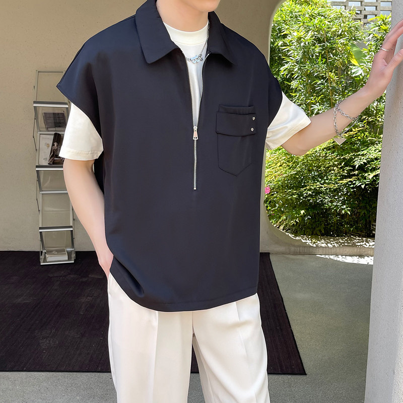 夏季新款套头背心式无袖衬衫男坎肩背心薄款冰丝A202CS911P55,男装背心/马甲,星座1311（原A202）