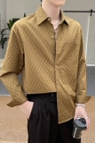 2025新款轻奢高级纹理感新风男士落肩宽松长袖衬衫A202CS513P65，男装衬衫，星座1311（原A202）