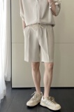 2025男士夏季薄松紧短款西裤冰丝休闲五分裤直筒短裤A202DK31P50，男装西裤，星座1311（原A202）