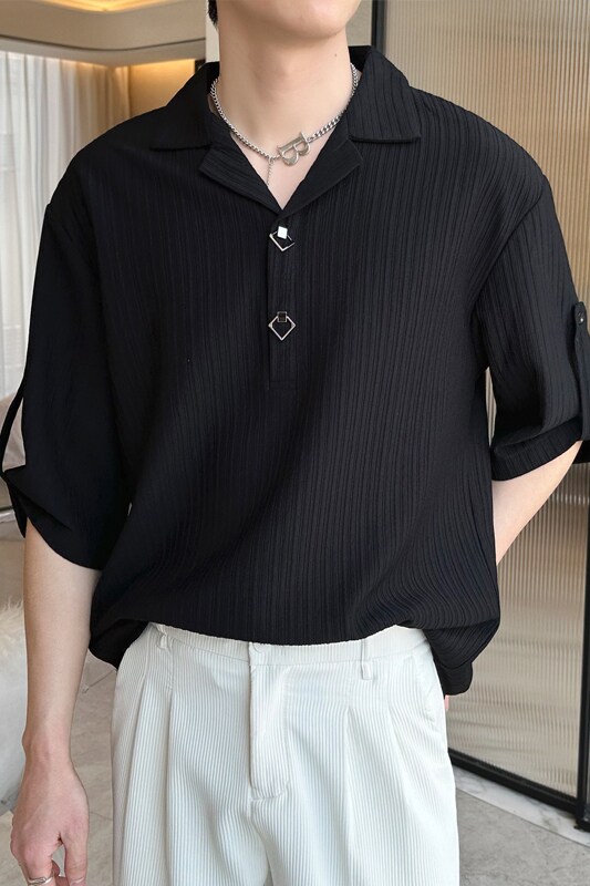 2025夏季新款风男士短袖冰丝POLO衫痞帅A202CS1029P50,男装T恤,星座1311（原A202）