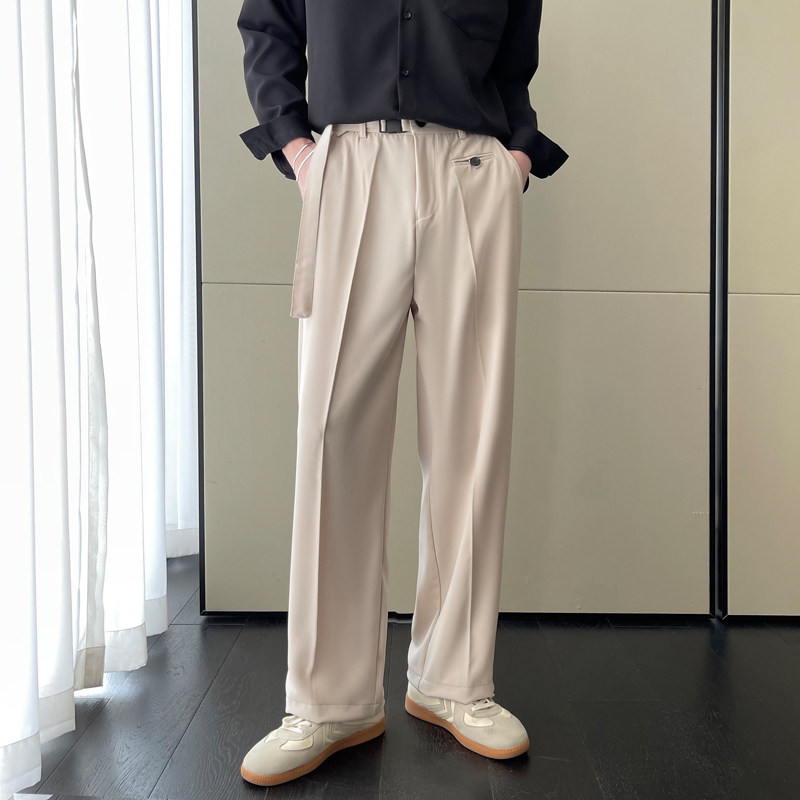 2025春夏新款男士小直筒宽松轻熟抖音休闲长裤A202K1009P65图片