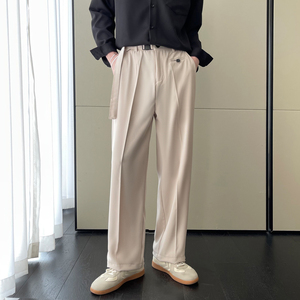 2025春夏新款男士小直筒宽松轻熟抖音休闲长裤A202K1009P65图片