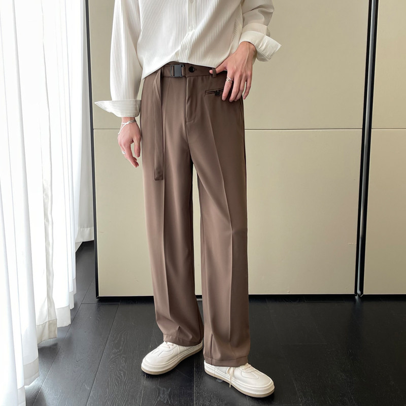 2025春夏新款男小直筒宽松轻熟风休闲长裤A202K1009P65图片