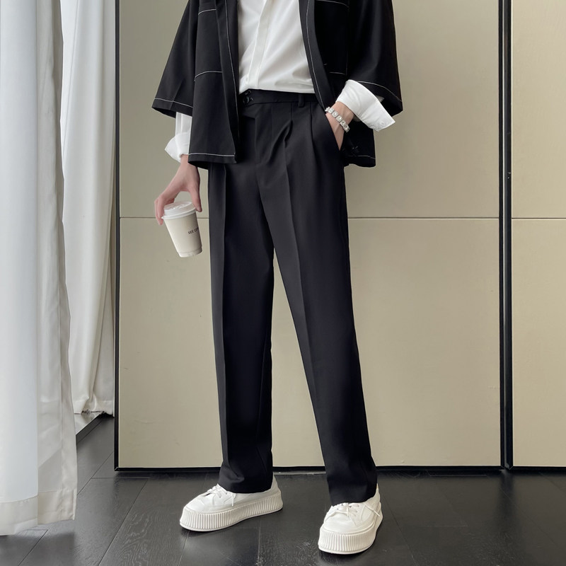 2025秋冬休闲裤韩版小直筒修身西裤垂坠感男士西装裤A202K7018P65，男装西服套装，星座1311（原A202）