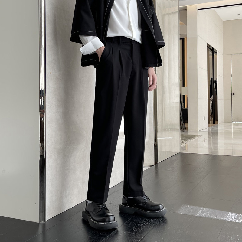 2025春夏高级韩版修身男士休闲西裤垂坠感西装裤A202K2019P65图片